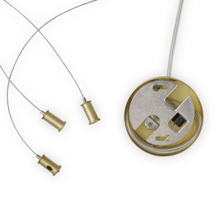 Ideal Lux - LED lustra uz troses PERLAGE 14xG9/3W/230V Ø 85 cm zelta/dūmakaini bēša