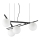Ideal Lux - LED lustra uz troses ATLAS 4xG9/3W/230V melna