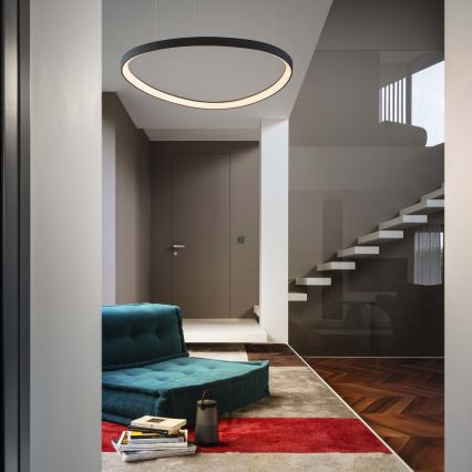 Ideal Lux - LED lustra uz troses GEMINI LED/36W/230V 4000K Ø 42,5 cm CRI 90 melna