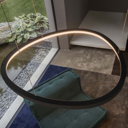 Ideal Lux - LED lustra uz troses GEMINI LED/36W/230V 4000K Ø 42,5 cm CRI 90 melna