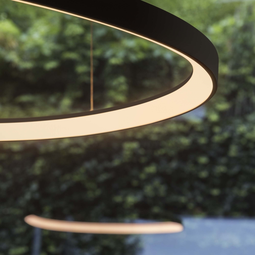 Ideal Lux - LED lustra uz troses GEMINI LED/36W/230V 4000K Ø 42,5 cm CRI 90 melna