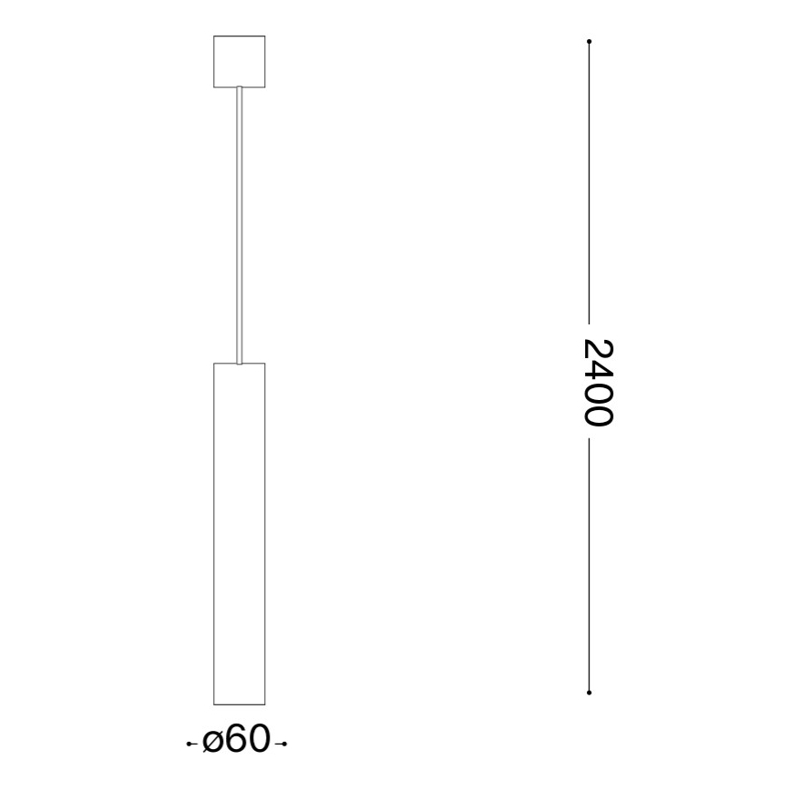 Ideal Lux - LED lustra uz troses LOOK 1xGU10/7W/230V CRI 90 Ø 6 cm glancēts hroms