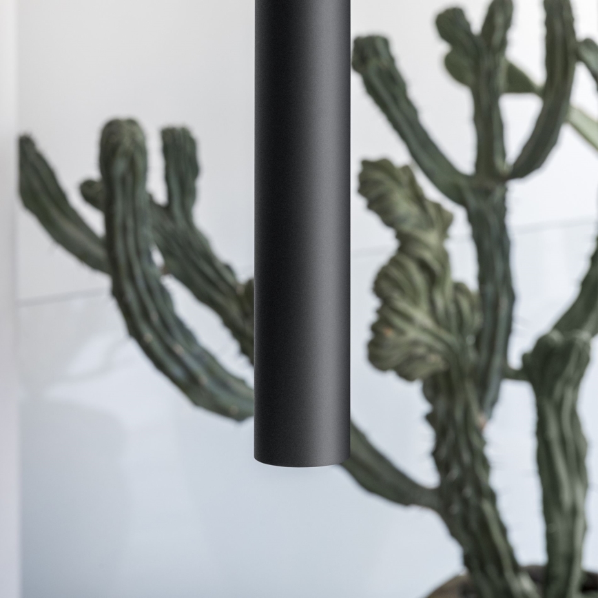 Ideal Lux - LED lustra uz troses LOOK 1xGU10/7W/230V CRI 90 Ø 6 cm melna
