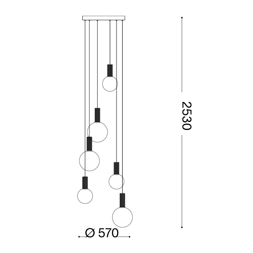 Ideal Lux - LED lustra uz troses ODEON LED/39W/230V CRI 90 Ø 57 cm bēšs/balts
