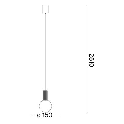 Ideal Lux - LED lustra uz troses ODEON LED/8W/230V CRI 90 Ø 15 cm bēša/balta