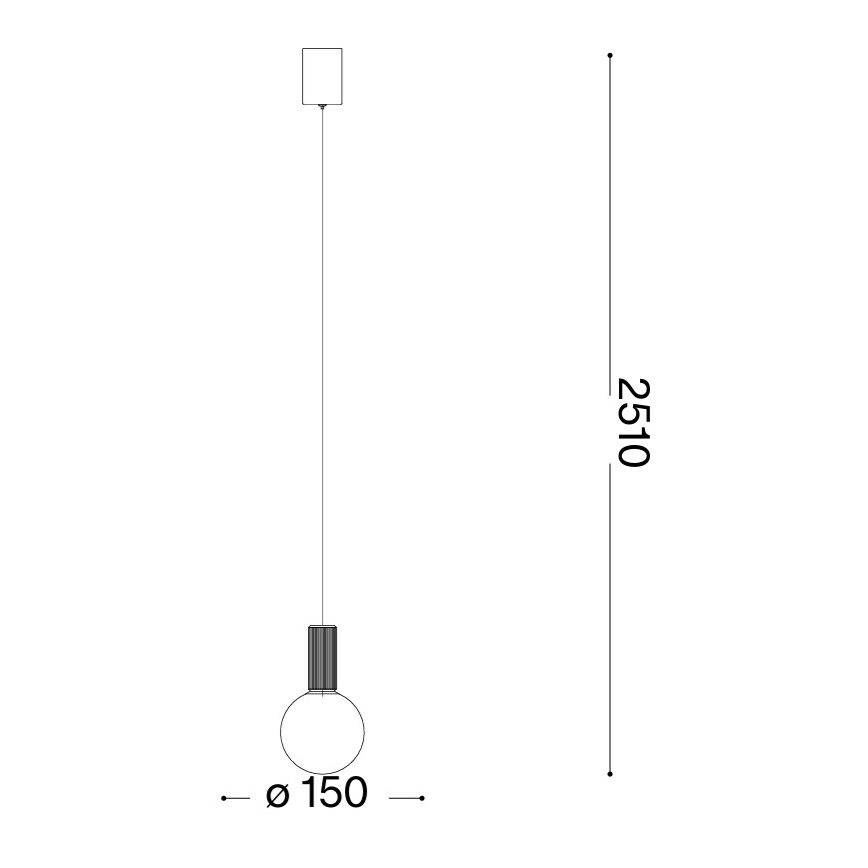Ideal Lux - LED lustra uz troses ODEON LED/8W/230V CRI 90 Ø 15 cm bēša/balta