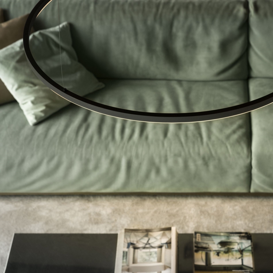 Ideal Lux - LED lustra uz kabeļa ORACLE LED/53W/230V 3000K CRI 90 diametrs 90 cm melna