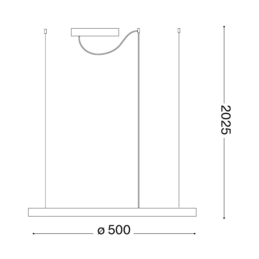 Ideal Lux - LED lustra uz troses ORACLE SLIM LED/29W/230V 3000K CRI 90 Ø 50 cm zelta