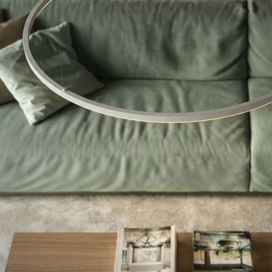 Ideal Lux - regulējama LED lustra uz kabeļa ORACLE SLIM LED/77W/230V 3000K CRI 90 Ø 150 cm balta