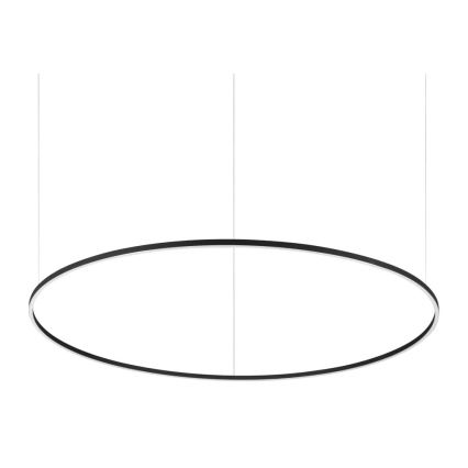 Ideal Lux - LED ar regulējamu spilgtumu pakaramais lustrs uz troses ORACLE SLIM LED/77W/230V 3000K CRI 90 Ø 150 cm melns