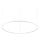 Ideal Lux - LED lustra uz troses ORACLE SLIM LED/83W/230V 3000K CRI 90 Ø 150 cm balta