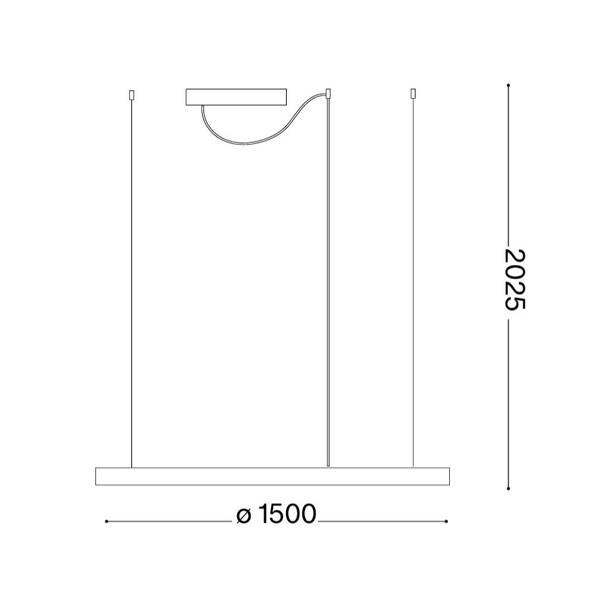 Ideal Lux - LED lustra uz troses ORACLE SLIM LED/83W/230V 3000K CRI 90 Ø 150 cm zelta