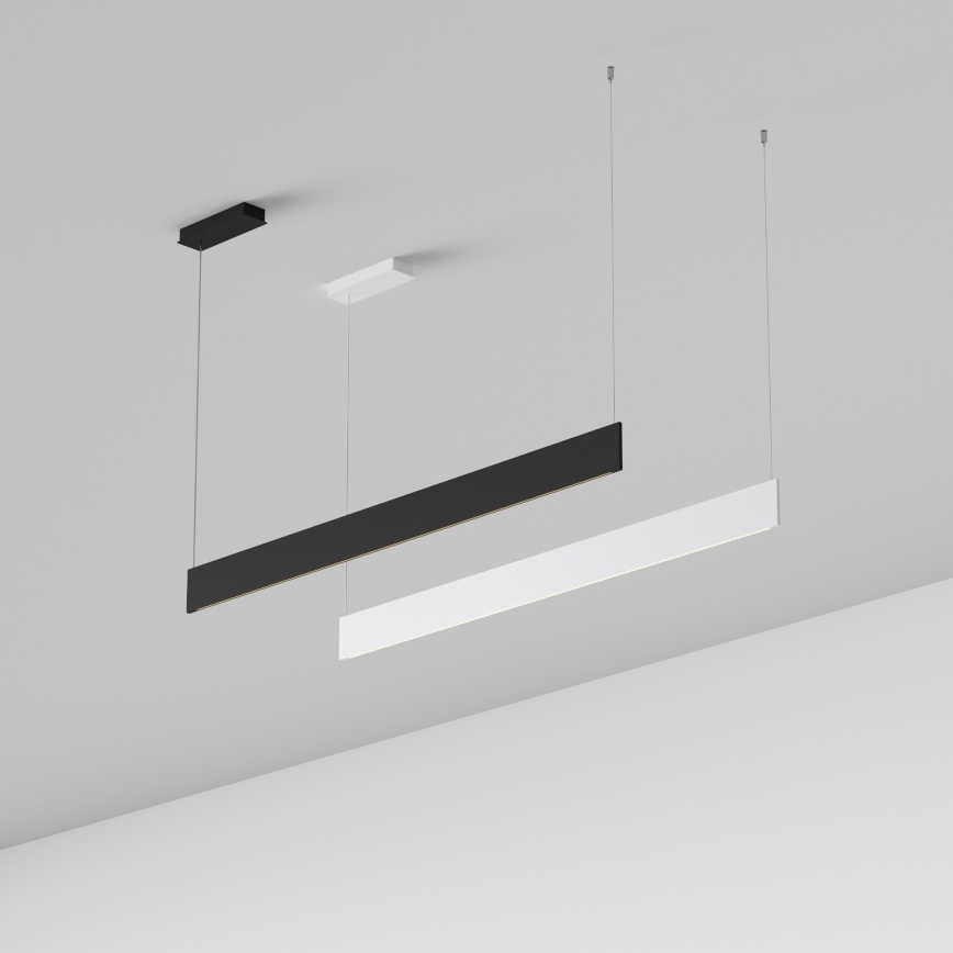 Ideal Lux - LED lustra uz troses STEEL LED/24W/230V 3000K CRI 90 120 cm melna