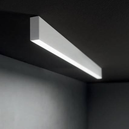 Ideal Lux - LED lustra uz troses STEEL LED/29W/230V 3000K CRI 90 120 cm balta