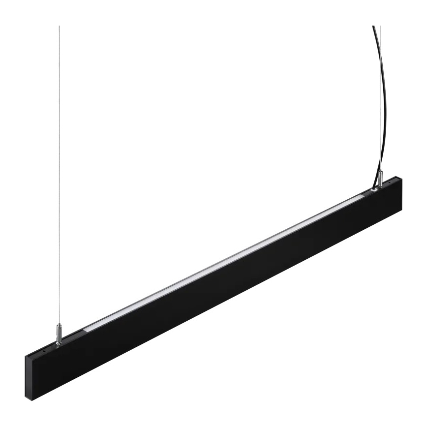 Ideal Lux - LED lustra uz troses STEEL LED/29W/230V 3000K CRI 90 120 cm melna