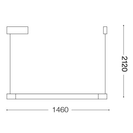 Ideal Lux - LED lustra uz troses YOKO LED/17W/230V CRI 90 balta