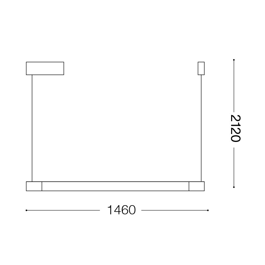 Ideal Lux - LED lustra uz troses YOKO LED/17W/230V CRI 90 balta