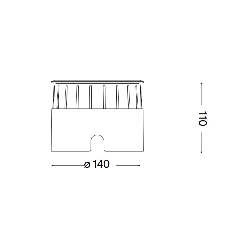 Ideal Lux - LED Pagalma lampa FLOOR LED/12W/230V d. 14 cm CRI 90 IP67 spīdīgi hromēts