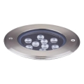 Ideal Lux - LED Pagalma lampa FLOOR LED/12W/230V d. 14 cm CRI 90 IP67 spīdīgi hromēts