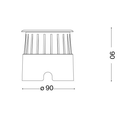 Ideal Lux - LED Pagalma lampa FLOOR LED/3W/230V d. 9 cm CRI 90 IP67 spīdīgi hromēts