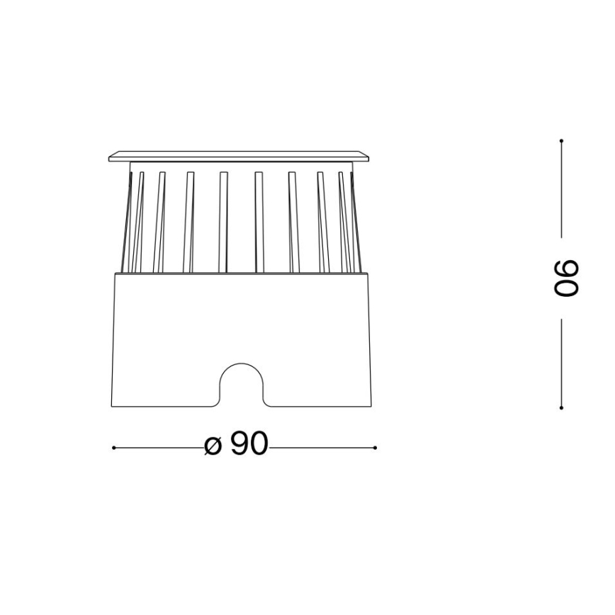 Ideal Lux - LED Pagalma lampa FLOOR LED/3W/230V d. 9 cm CRI 90 IP67 spīdīgi hromēts