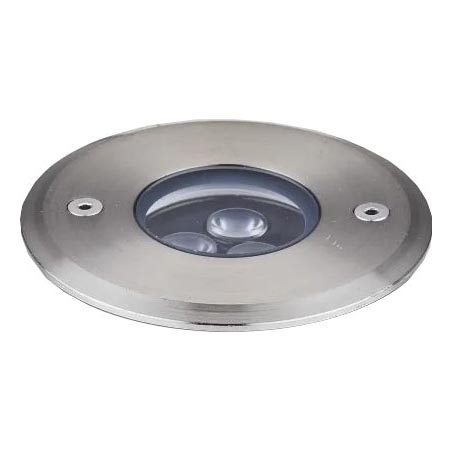 Ideal Lux - LED Pagalma lampa FLOOR LED/3W/230V d. 9 cm CRI 90 IP67 spīdīgi hromēts
