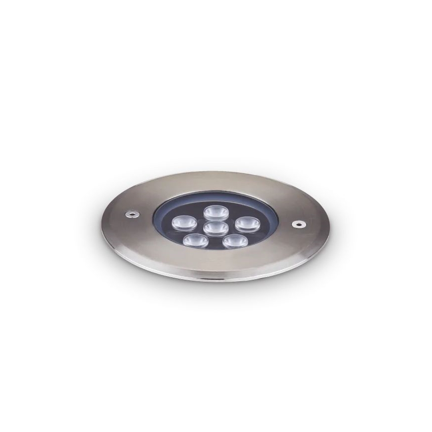 Ideal Lux - LED Pagalma lampa FLOOR LED/6W/230V d. 12 cm CRI 90 IP67 spīdīgi hromēts