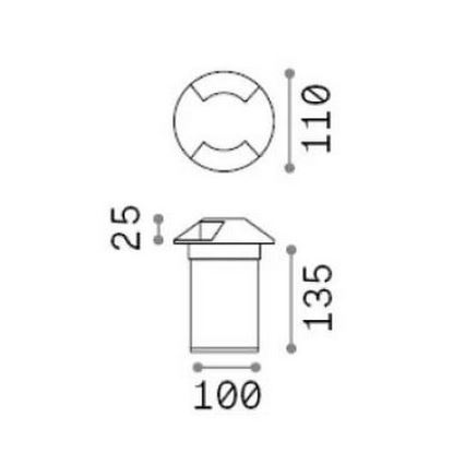 Ideal Lux - LED Pagalma lampa ROCKET LED/3W/230V CRI 90 IP65 matēts hroms