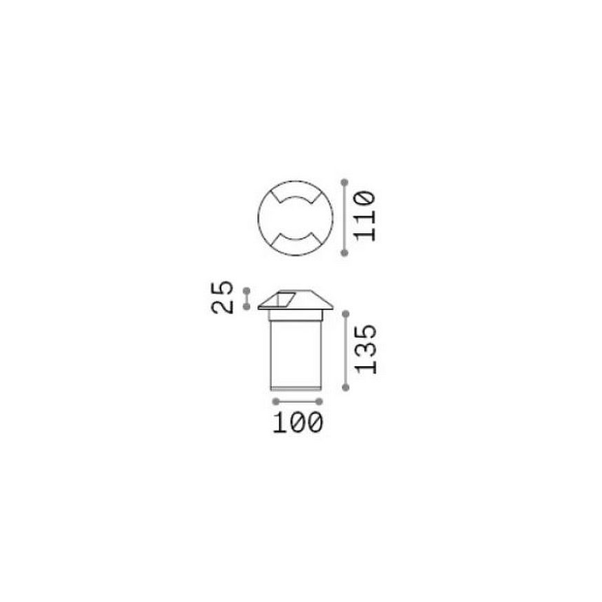 Ideal Lux - LED Pagalma lampa ROCKET LED/3W/230V CRI 90 IP65 matēts hroms