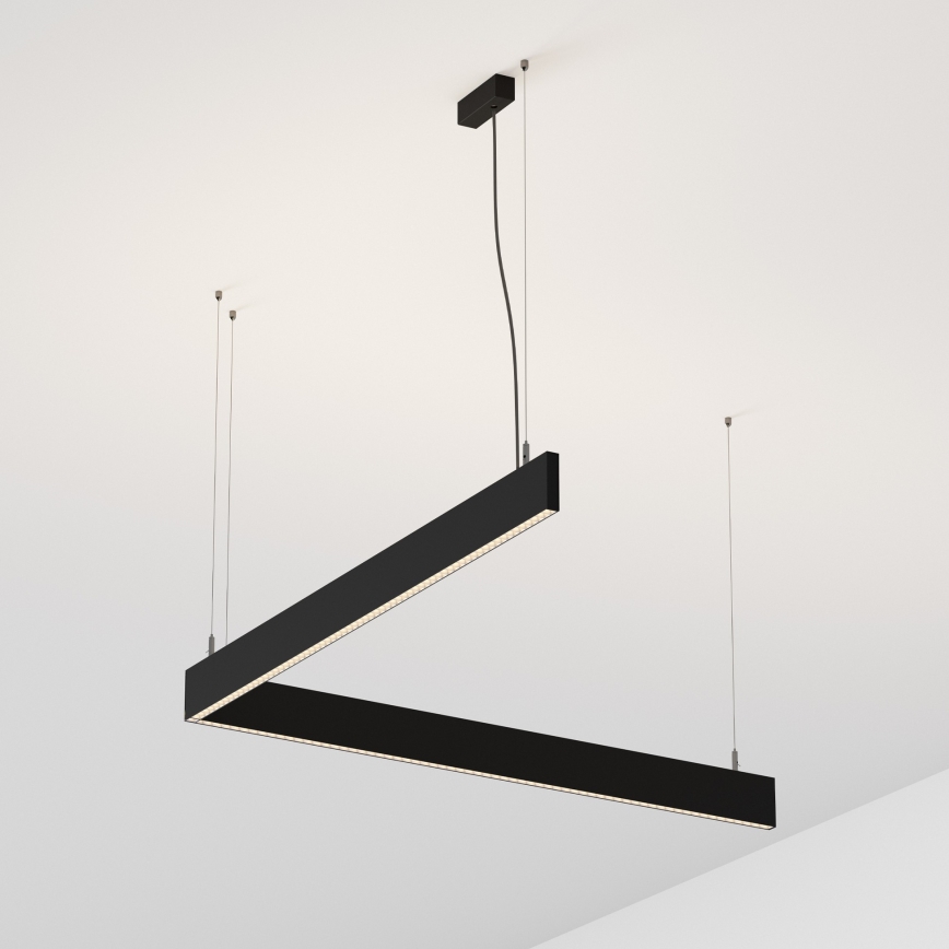 Ideal Lux - LED pakaramais gaismeklis uz troses STEEL LED/29W/230V 4000K CRI 90 120 cm melns
