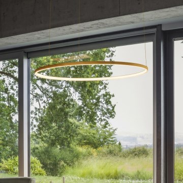 Ideal Lux - LED piekaramā lustra uz stīgas ORACLE SLIM LED/53W/230V 3000K CRI 90 pr. 90 cm zelta