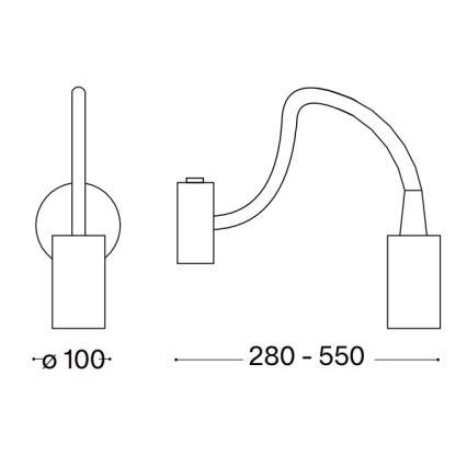Ideal Lux - LED Pielāgojama lampiņa LED/3W/230V melna