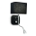 Ideal Lux - LED Pielāgojama sienas lampa 1xE14/40W/230V + LED/1W/230V melna