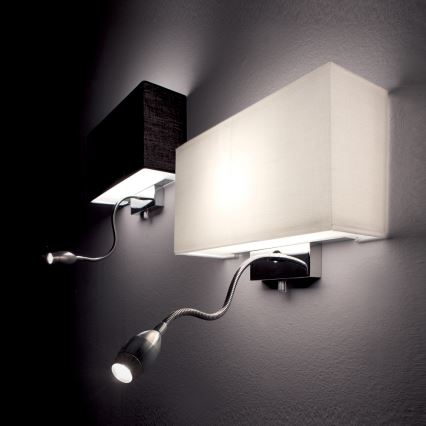 Ideal Lux - LED Pielāgojama sienas lampa HOTEL 1xE27/60W + LED/1,5W/230V
