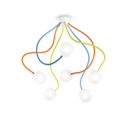Ideal Lux - LED Pielāgojama virsapmetuma lustra OCTOPUS 6xG9/3W/230V krāsaina
