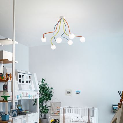 Ideal Lux - LED Pielāgojama virsapmetuma lustra OCTOPUS 6xG9/3W/230V krāsaina
