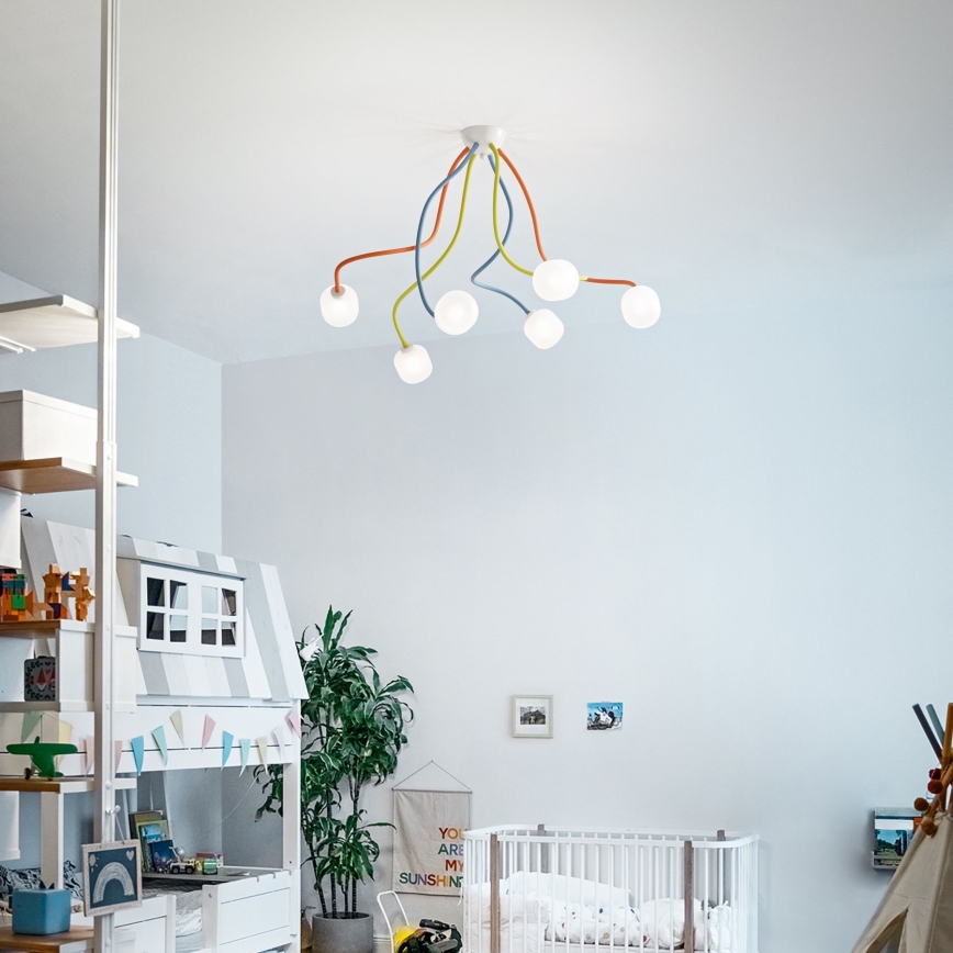 Ideal Lux - LED Pielāgojama virsapmetuma lustra OCTOPUS 6xG9/3W/230V krāsaina