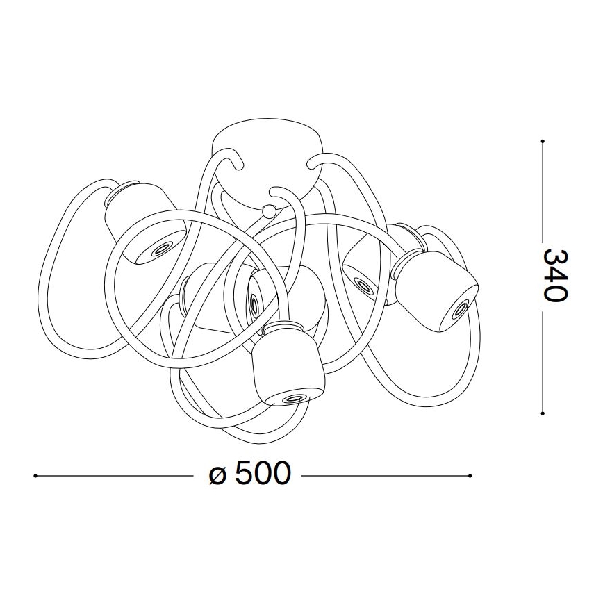 Ideal Lux - LED Pielāgojama virsapmetuma lustra OCTOPUS 6xG9/3W/230V krāsaina