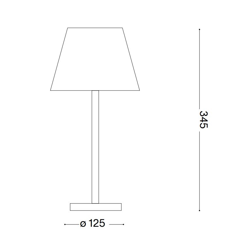 Ideal Lux - LED Regulējama pieskāriena lampa LOLITA LED/2,8W/5V 2200 mAh IP54 brūna