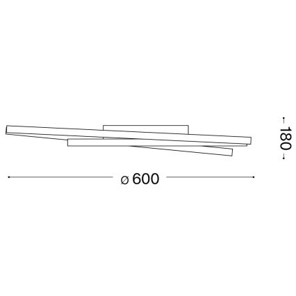 Ideal Lux - dimējama LED griestu lampa OZ LED/48W/230V Ø 60 cm CRI 90 balta