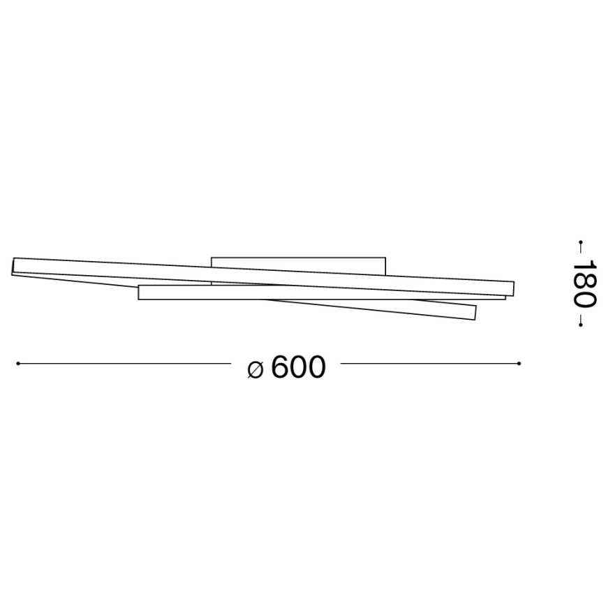 Ideal Lux - dimējama LED griestu lampa OZ LED/48W/230V Ø 60 cm CRI 90 balta