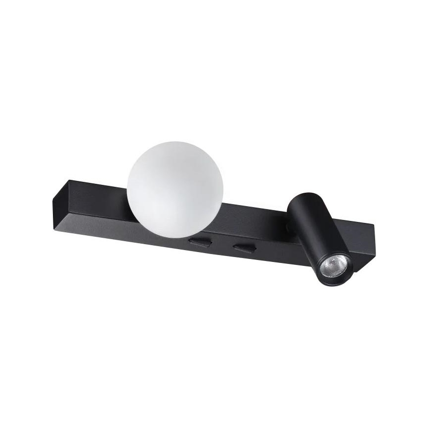 Ideal Lux - LED sienas gaismeklis BINOMIO 2xLED/3W/230V CRI 90 melns
