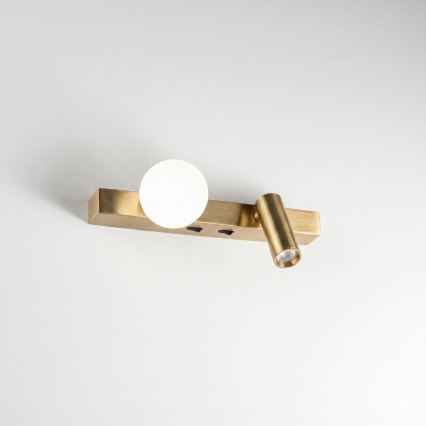 Ideal Lux - LED sienas gaismeklis BINOMIO 2xLED/3W/230V CRI 90 misiņš