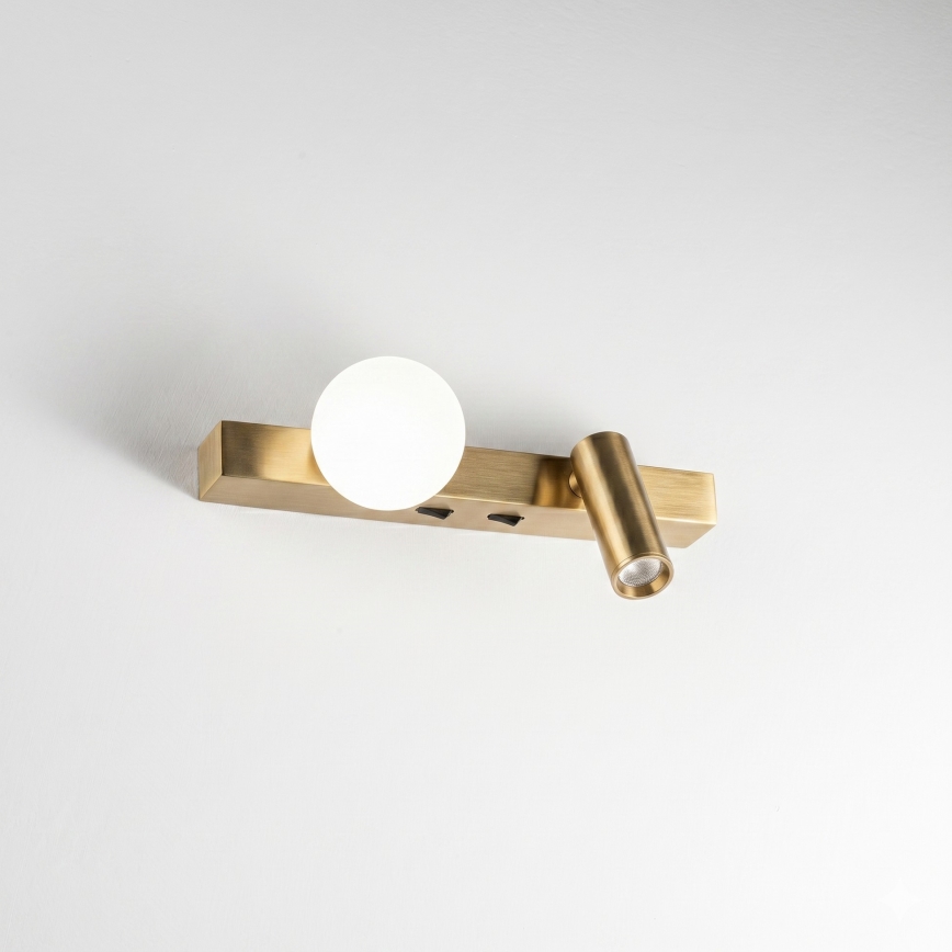 Ideal Lux - LED sienas gaismeklis BINOMIO 2xLED/3W/230V CRI 90 misiņš