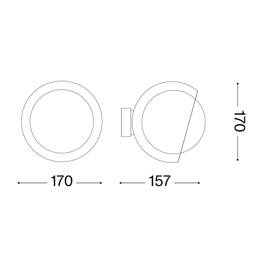 Ideal Lux - LED sienas gaismeklis BLOOM 1xE27/42W/230V melns