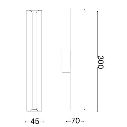 Ideal Lux - LED sienas gaismeklis DORICA LED/8,5W/230V CRI 90 pelēks