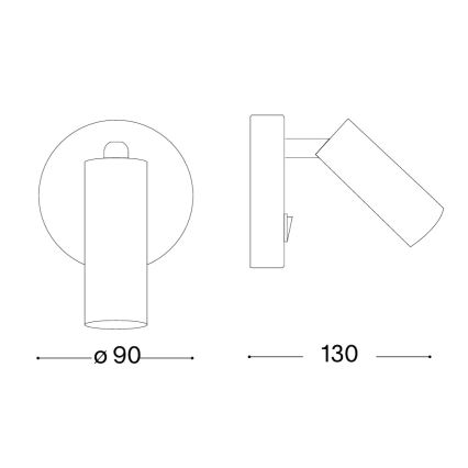 Ideal Lux - LED sienas gaismeklis PAGE LED/3W/230V CRI 90 melns