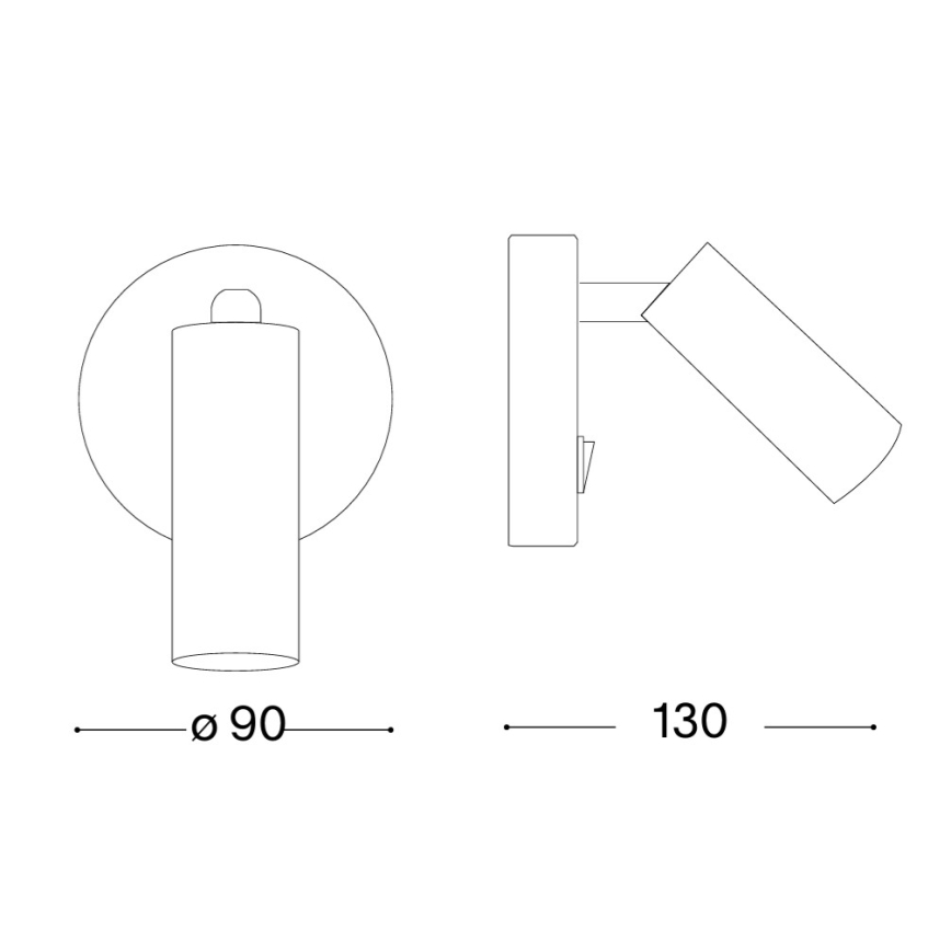 Ideal Lux - LED sienas gaismeklis PAGE LED/3W/230V CRI 90 melns