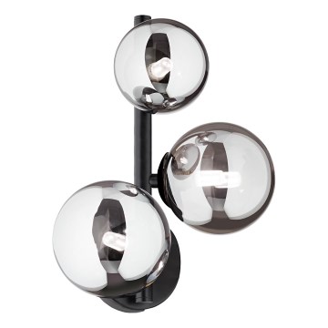 Ideal Lux - LED sienas gaismeklis PERLAGE 3xG9/3W/230V melna/dūmota melna