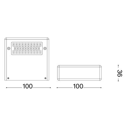 Ideal Lux - LED sienas gaismeklis TAB LED/24W/230V CRI 90 misiņš